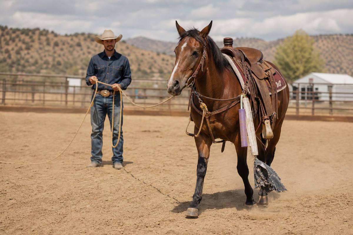 Cover image for Jeremy LaRose on Colt Starting: Saddling, Desensitizing, and Lungeing a Young Horse the Right Way